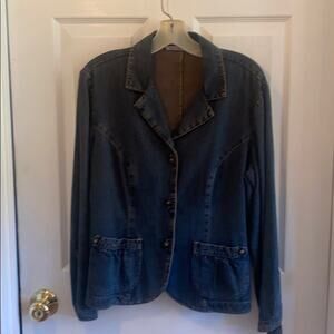 Two Star Dog TSD M denim button down jacket.